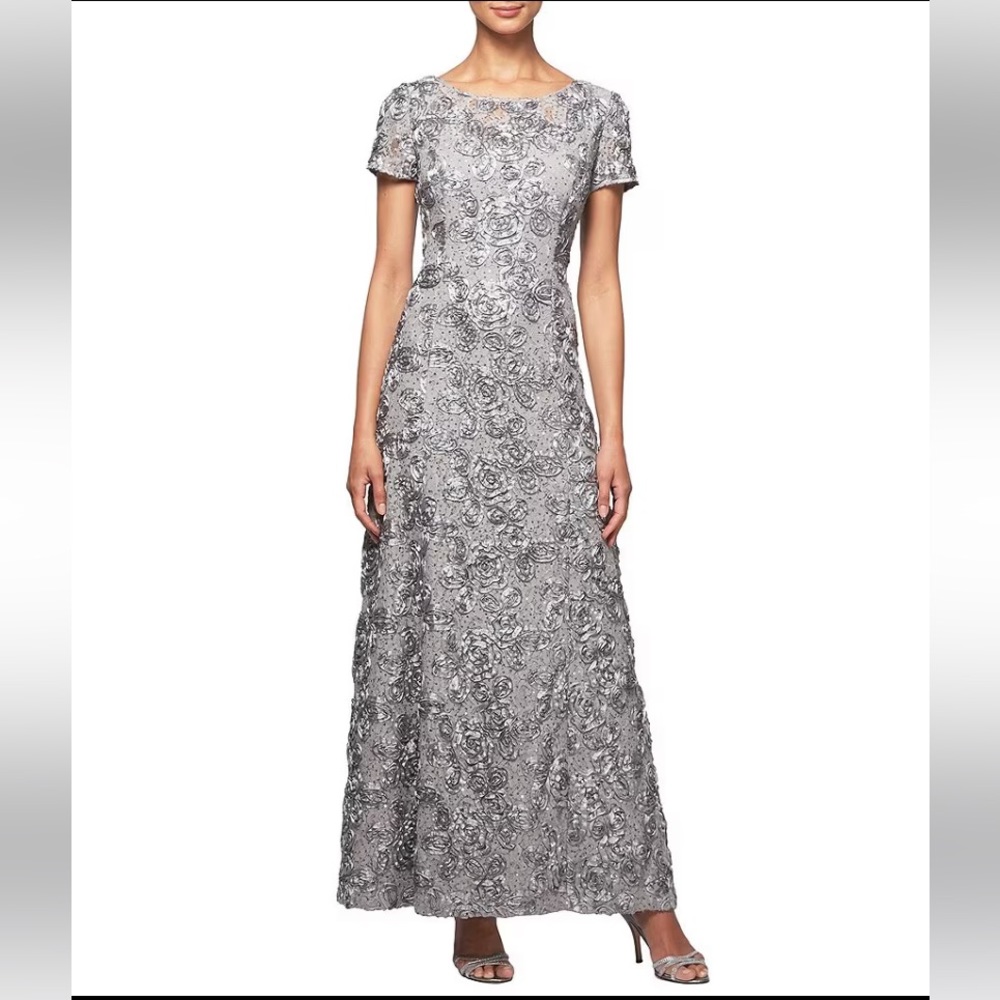 Alex Evenings Sequin Floral Dress